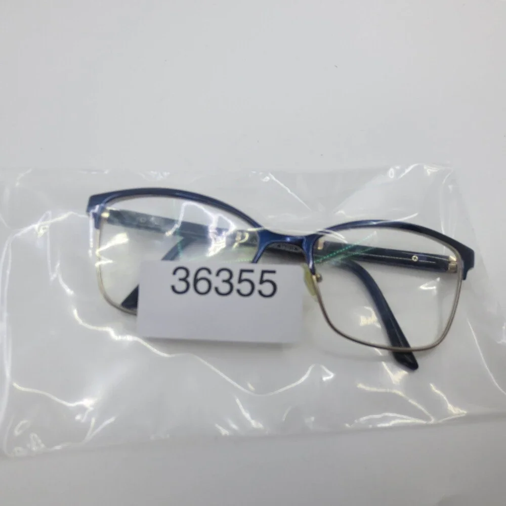 Kay Unger New York K253 NAV Eyeglasses Navy Gold Cat Eye Frames 56-17-140